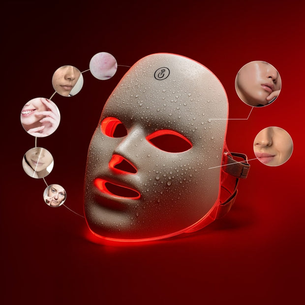 Máscara Facial LED Rejuvenecedora | Terapia Antiedad, Antiacné y Reafirmante